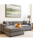 Калъф за диван ъглов и прав еластичен кадифе 3 цвята 190-230см